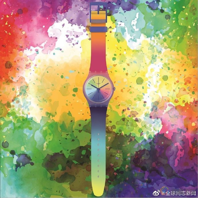 Swatch推出骄傲月彩虹手表
