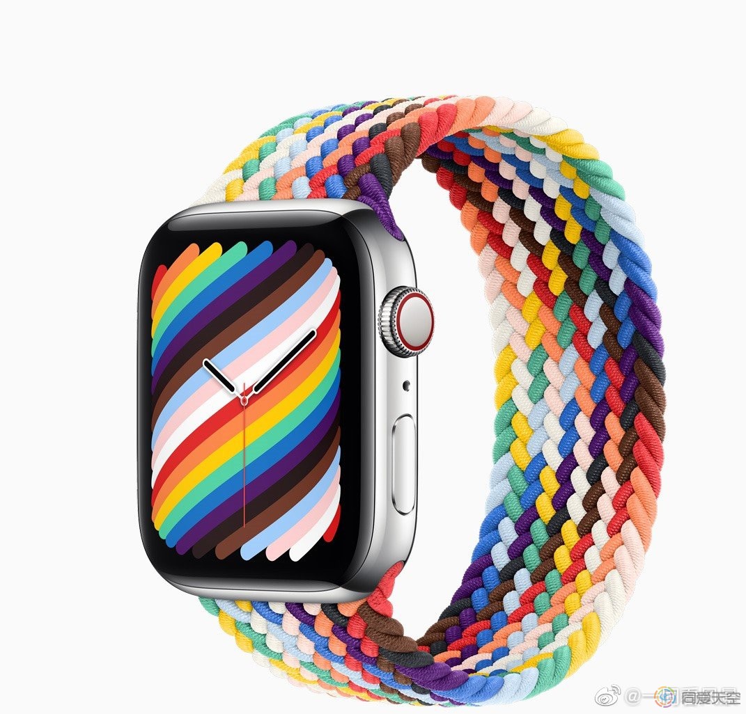 国际不再恐同日当天，苹果推出新款LGBT骄傲主题表带和表盘