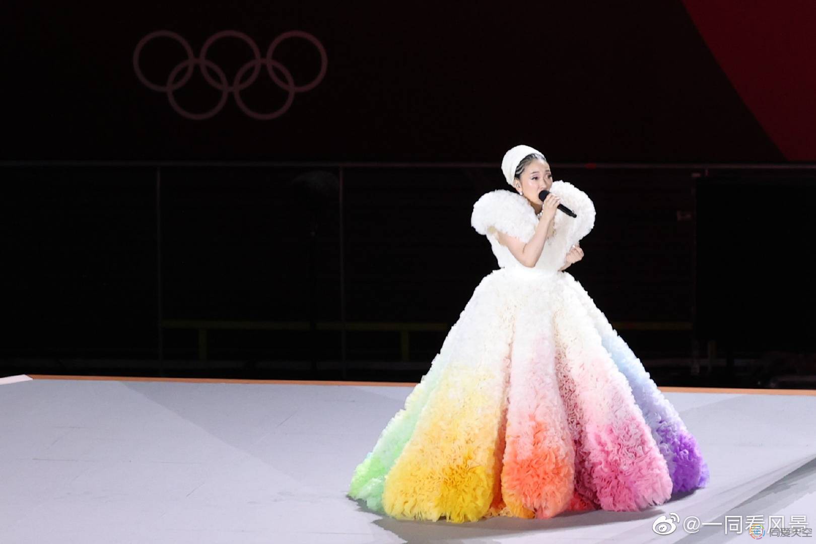 东京奥运会开幕式上的一道彩虹