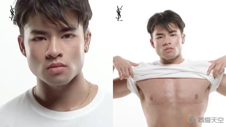 时尚品牌YSL第一次启用跨性别男模特